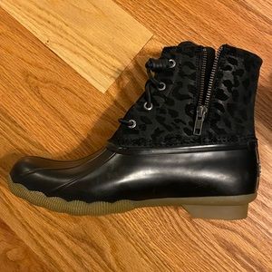 Sperry Leopard Duck Boots